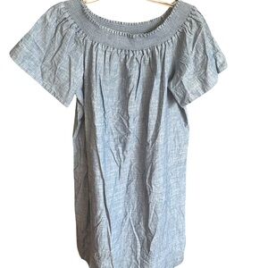 J. Crew Chambray Off-Shoulder Top